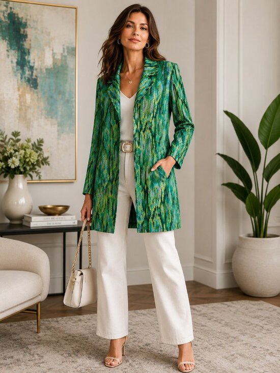 Bob Mackie Jackets & Blazers - Vintage Bob Mackie Wearable Art Abstract Print Jacket | Size Large